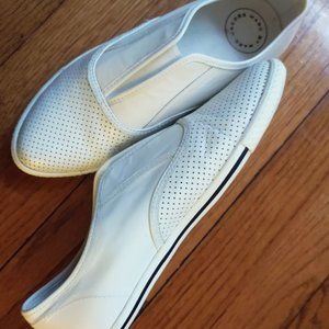 MARC JACOBS CODIE TALC LEATHER SLIP ON LOAF SNEAKER 38, 8